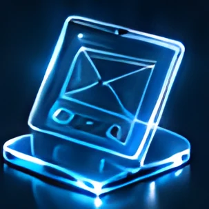 Glass tablet with a wireframe