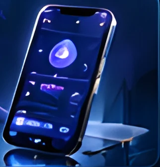 Phone showing a customer app
