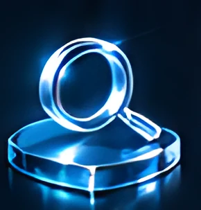 Glass magnifying glass