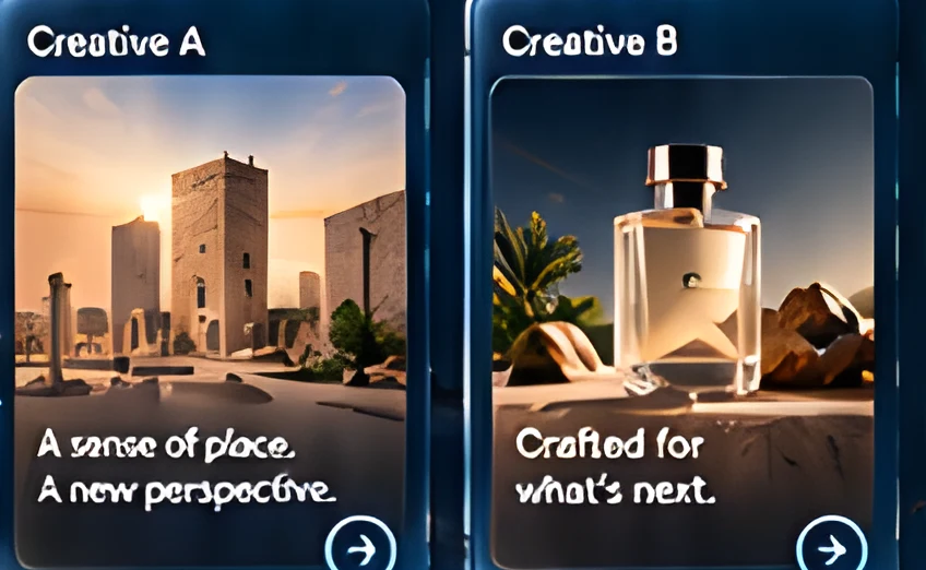 Creative A and Creative B ad variants