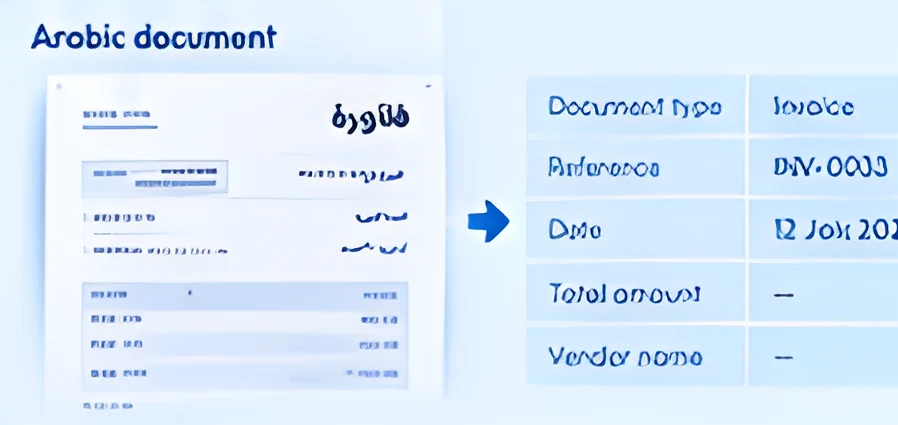 Arabic document with extracted fields