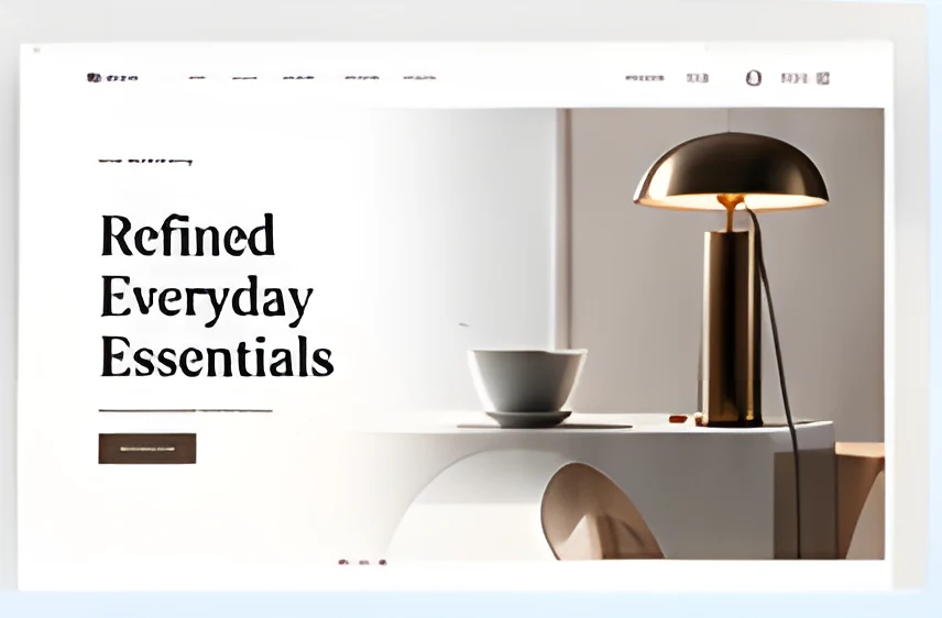 Website concept for a lifestyle online store