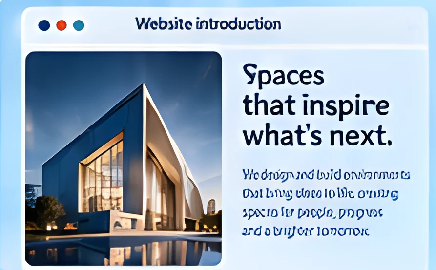 Website introduction example