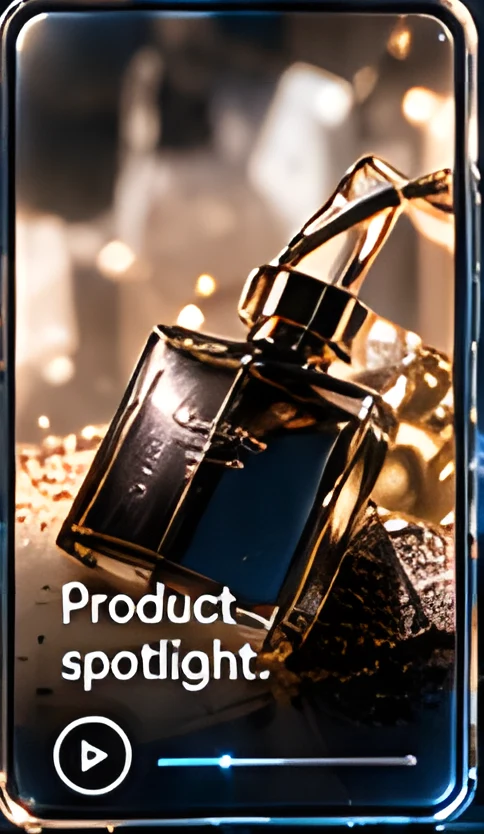 Product spotlight vertical video