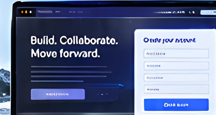 Software sign-ups page example