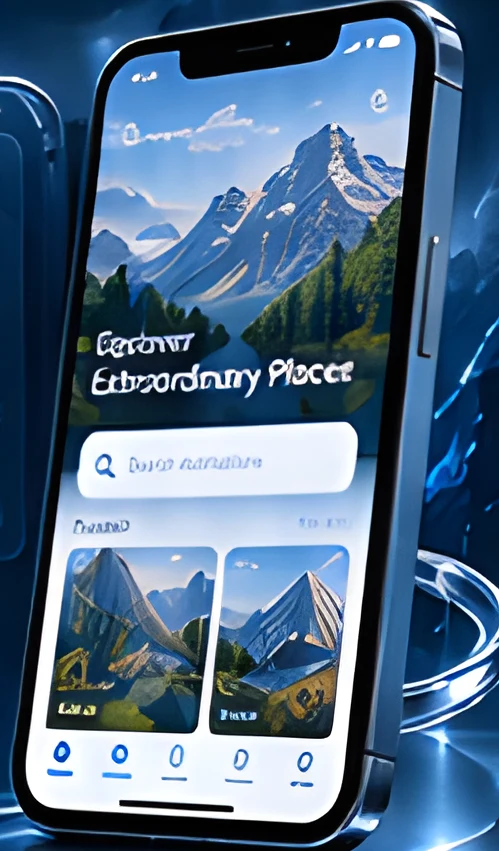 Travel app on a phone