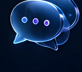 Glass chat bubbles