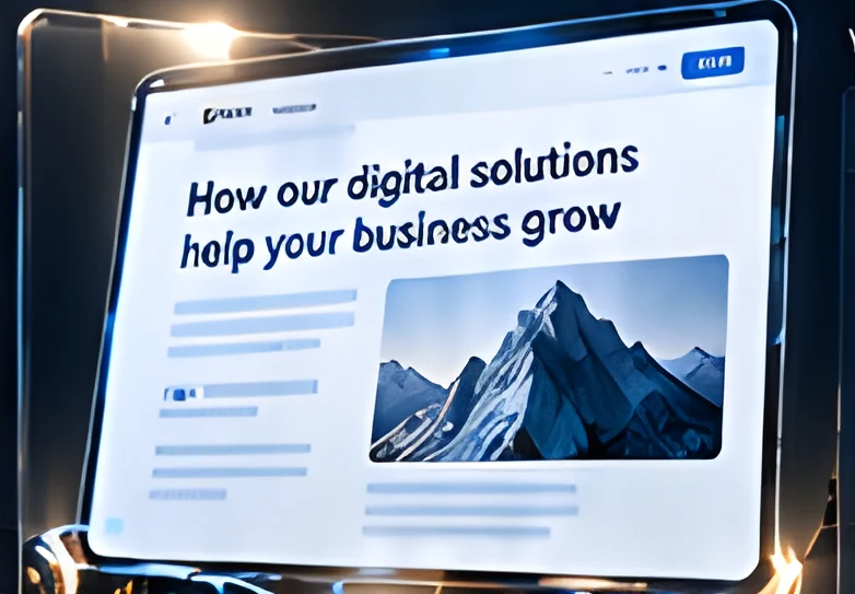 Website article wireframe: How our digital solutions help your business grow