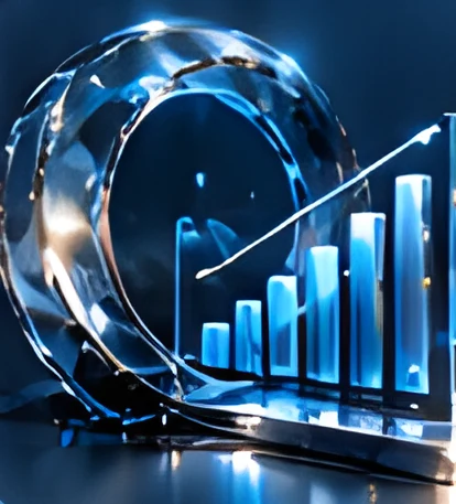Glass ring with growth chart