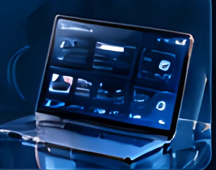 Laptop showing a SaaS dashboard
