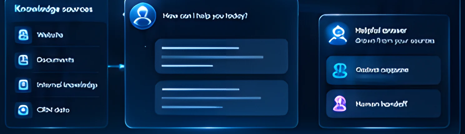 Knowledge sources, assistant chat and handoff panels
