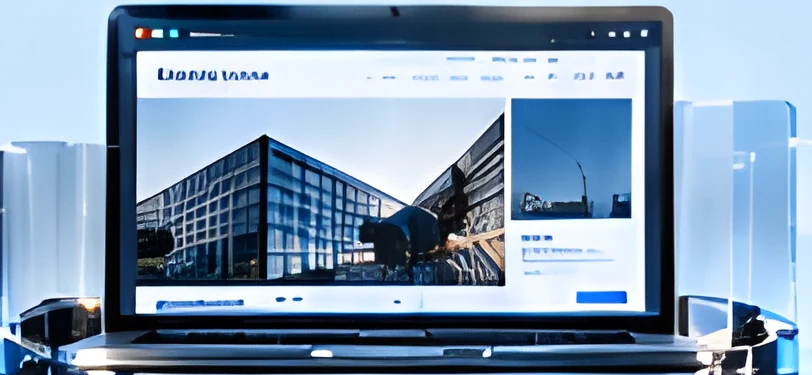 Business websites on a laptop