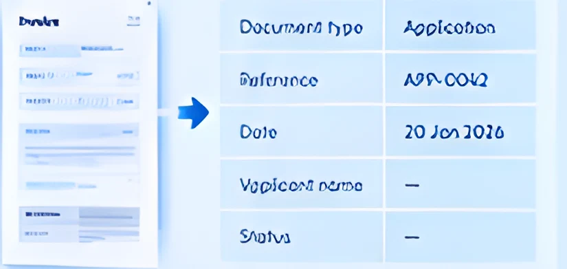 Forms & applications extraction example