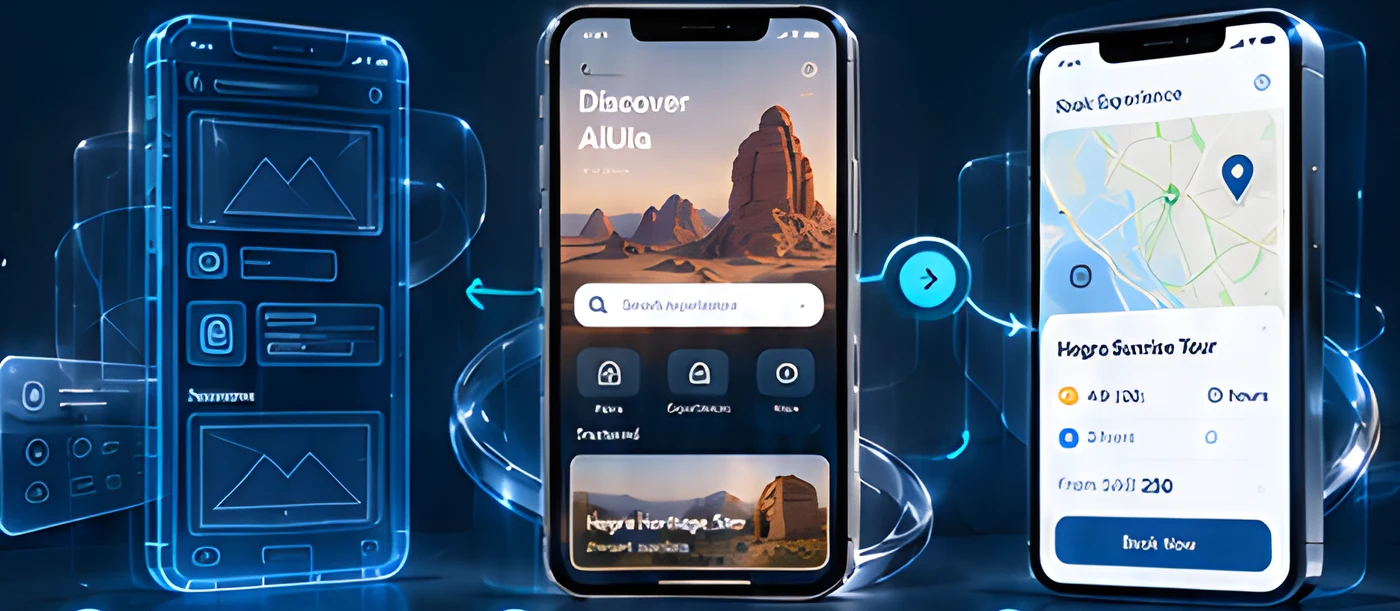 Wireframe, detailed design and interactive prototype phones