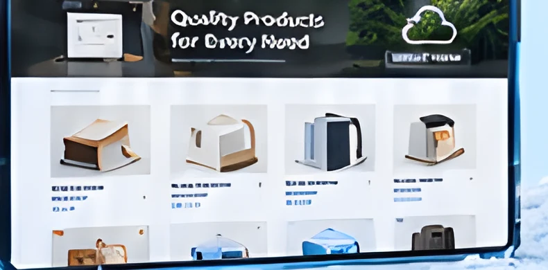 E-commerce stores website on a laptop