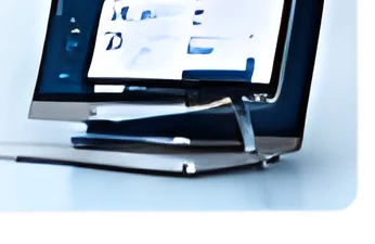 Monitor showing a website