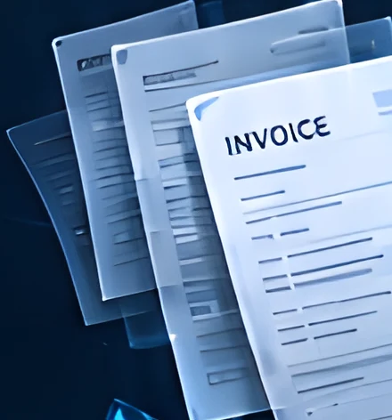Stack of invoice documents