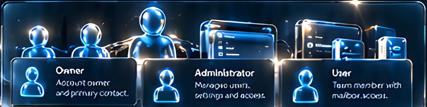 Owner, Administrator and User role cards