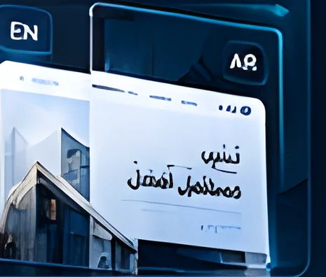 English and Arabic website layouts