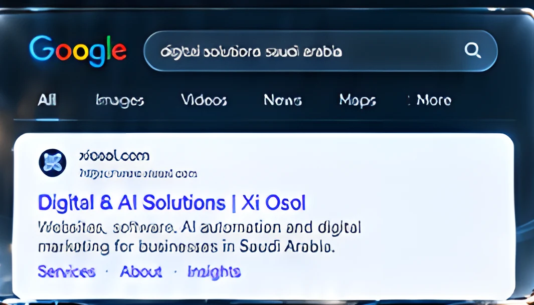 Google search result for Digital and AI Solutions | Xi Osol