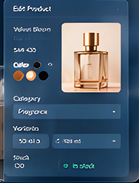 Edit Product panel