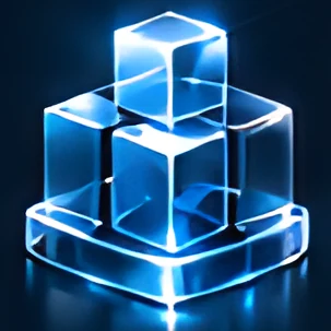 Stack of glass cubes