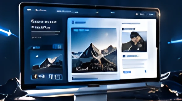 Laptop with website
