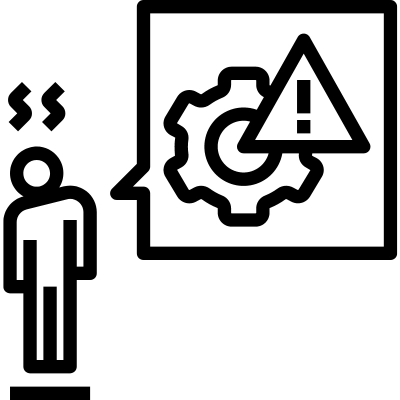 A Person With A Frustrated Expression Looking At A Computer Screen Displaying An Error Message